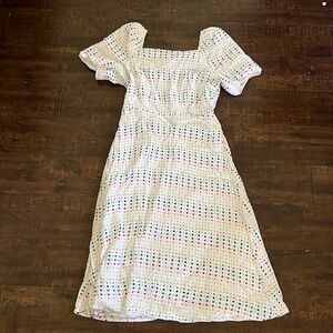 Loft Ann Taylor Rainbow Polka Dot Dress